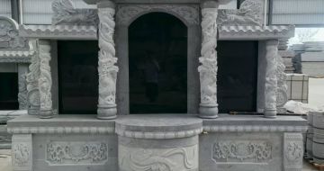 邵阳 芝麻灰高档墓碑，土墓，可定制