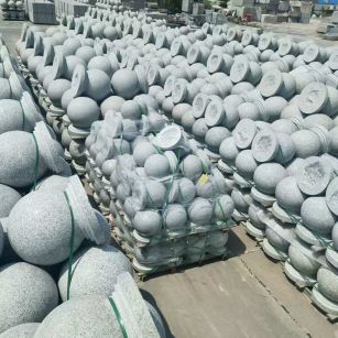 邵阳 花岗岩实心圆球，石球，挡车球，挡车石，车止石，路障石。