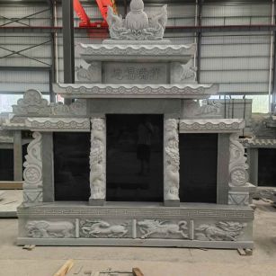 邵阳 芝麻灰高档墓碑、土墓，一套也支持定做