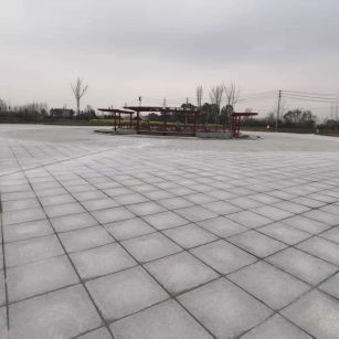 邵阳 芝麻白火烧面-公园广场地铺效果