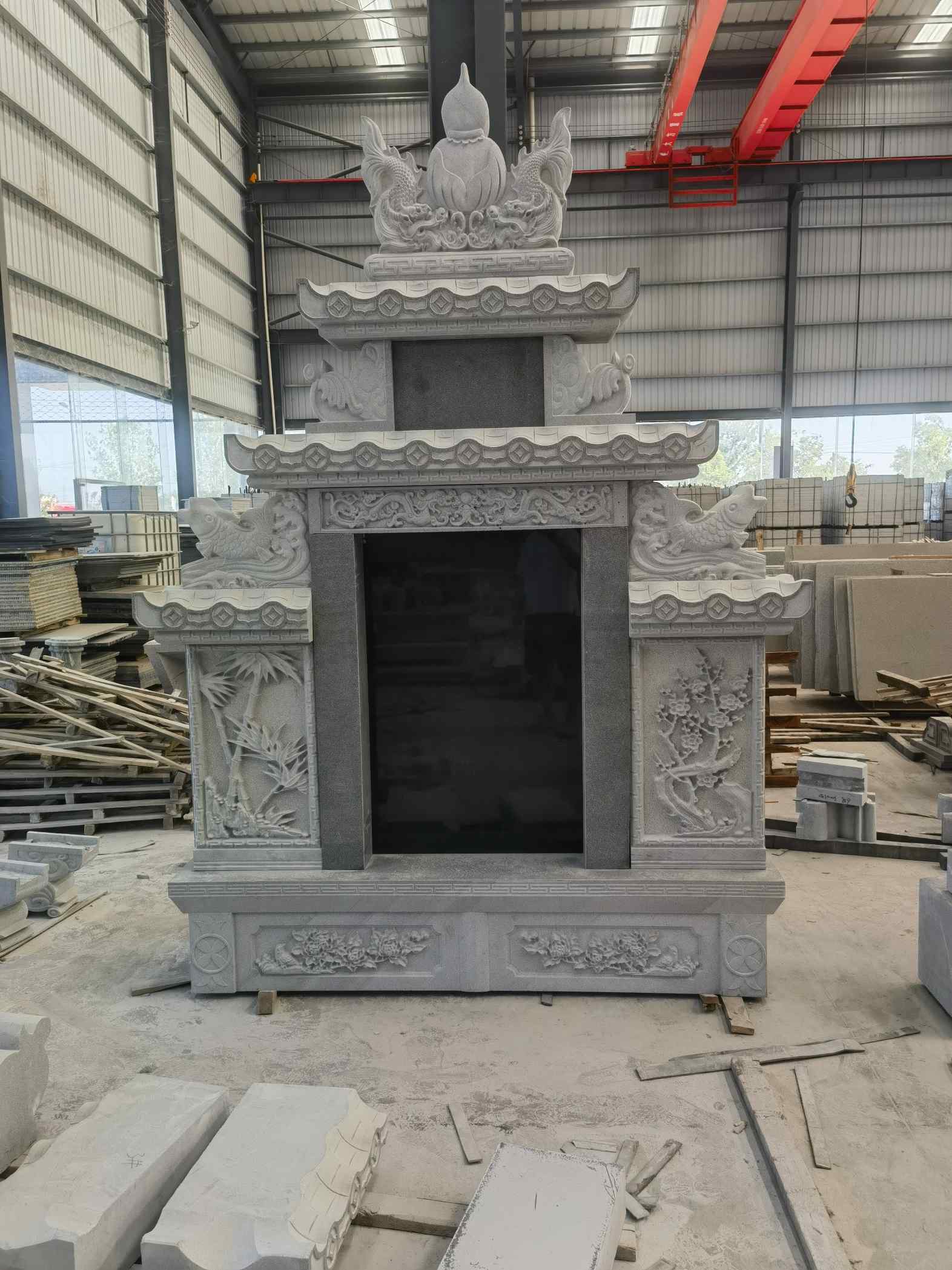 邵阳 芝麻灰高档墓碑、土墓，一套也支持定做