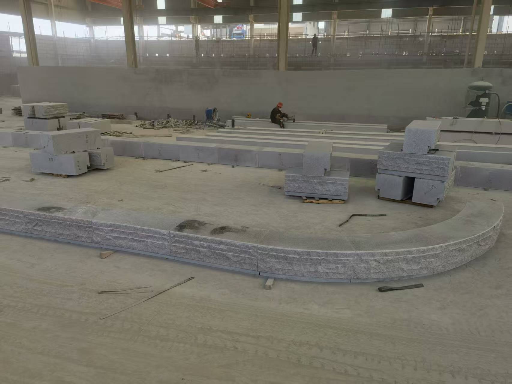 邵阳 芝麻白整石坐凳（光面+自然面）