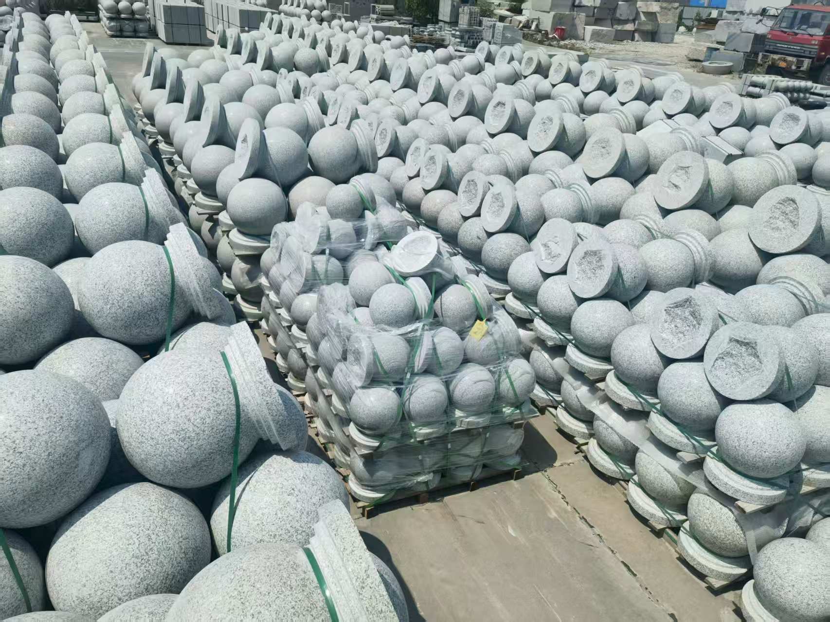 邵阳 花岗岩实心圆球，石球，挡车球，挡车石，车止石，路障石。