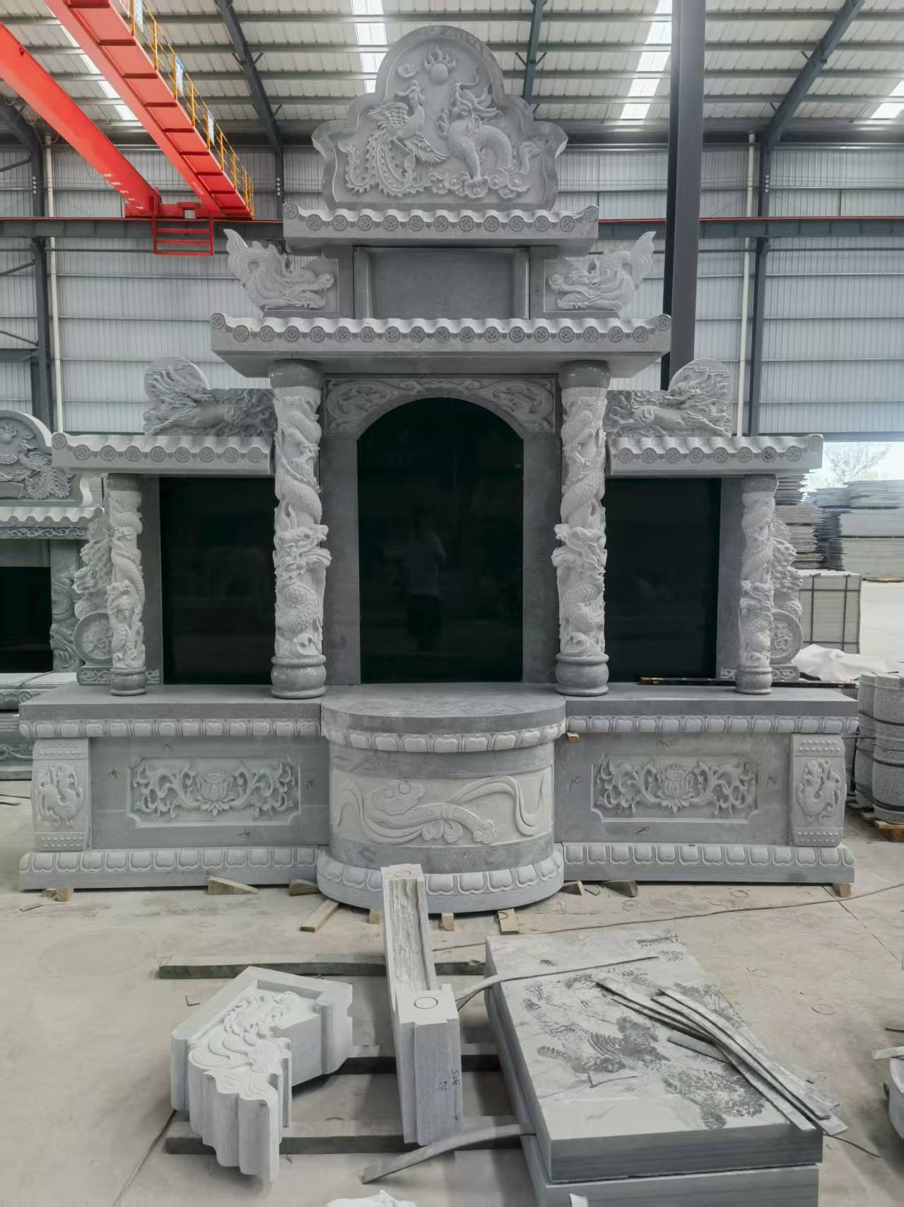 邵阳 芝麻灰高档墓碑，土墓，可定制