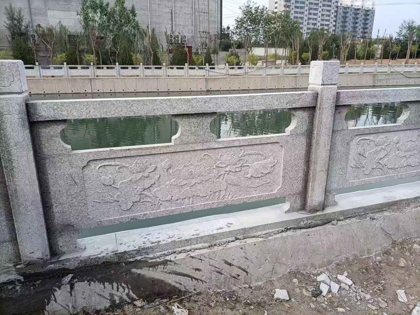 邵阳 芙蓉白大花桥梁、河道，石材栏杆、围栏、护栏